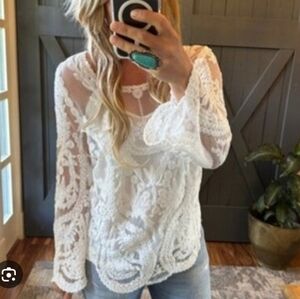 🆕 DULCIE | Gorgeous Lace Boho Top, Size Large